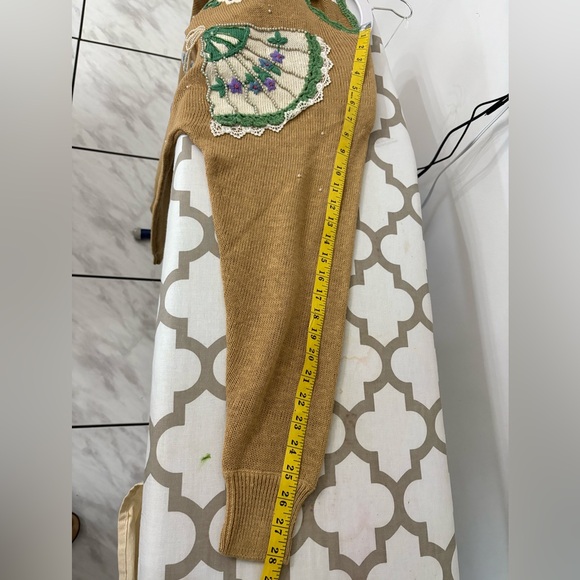 Women’s Sweater Size Small embroidered Beaded Lacy After Noon By Shell Kepler - Picture 8 of 9